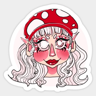 Mushroom Head Sticker